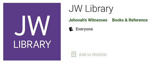 JW Library application mobile dans le Play Store